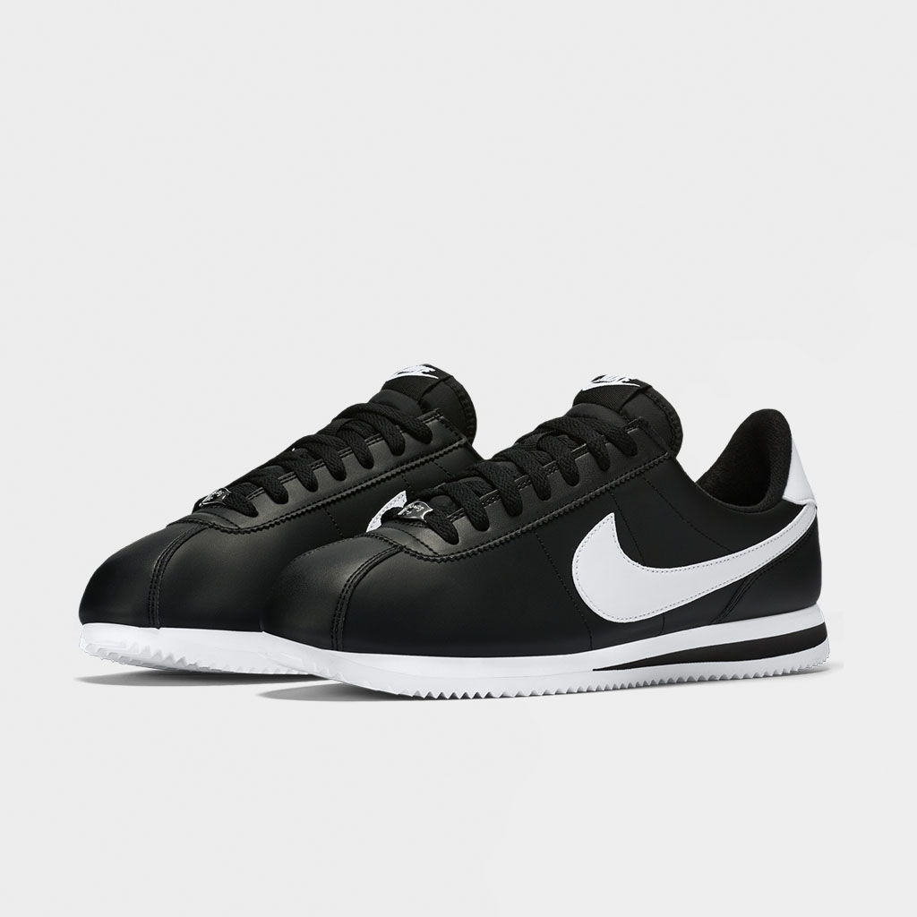 cortez basic white and black