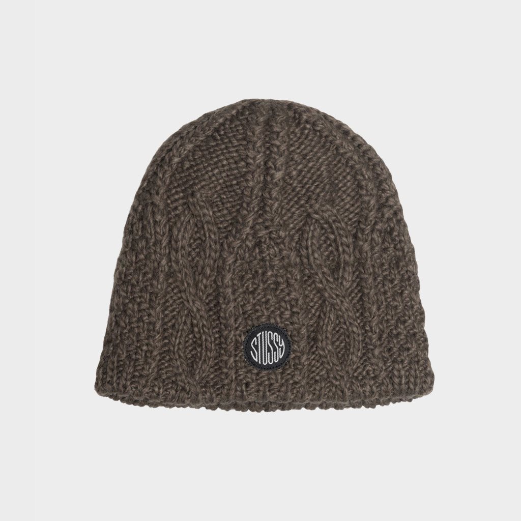 Stussy Cable Knit Skullcap Beanie Brown (1321189-1001)