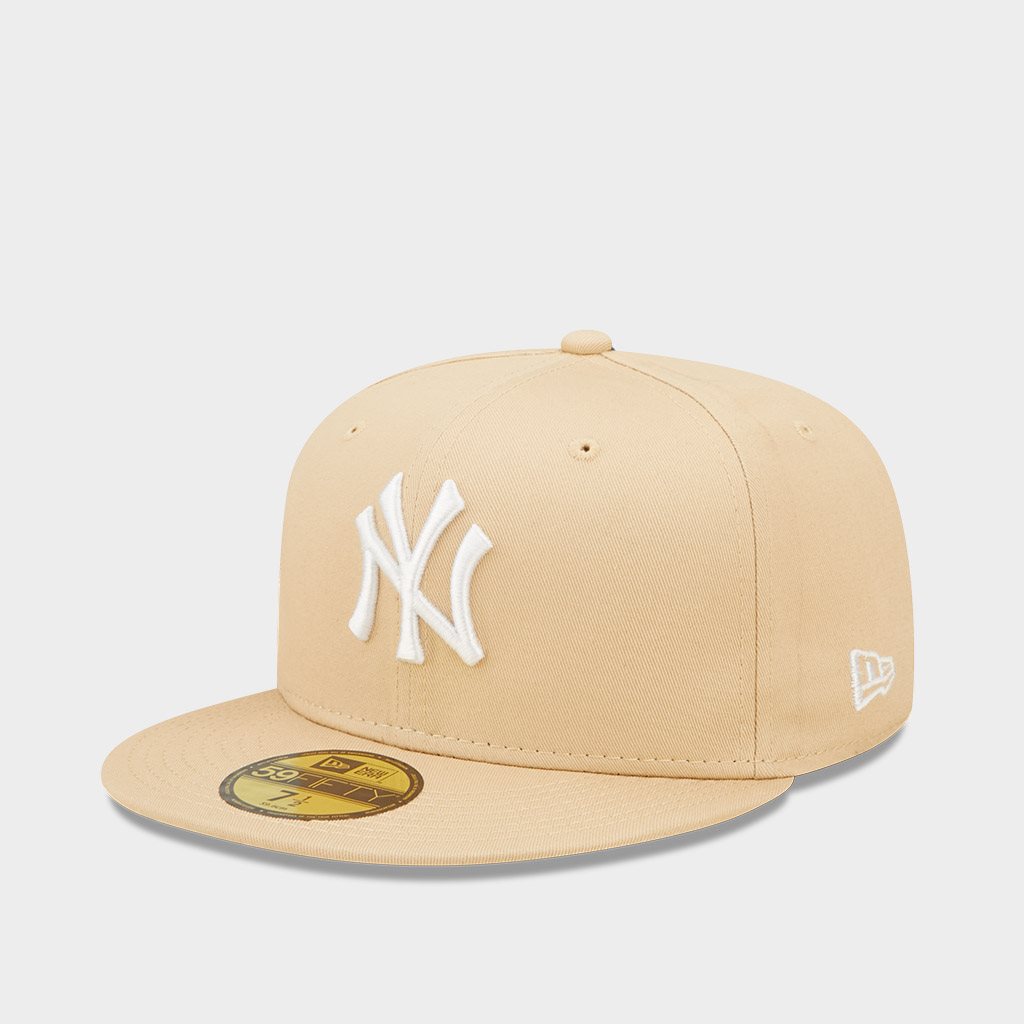 New Era New York Yankee 59Fifty Fitted Cap League Essential Stone Cream (60298738)