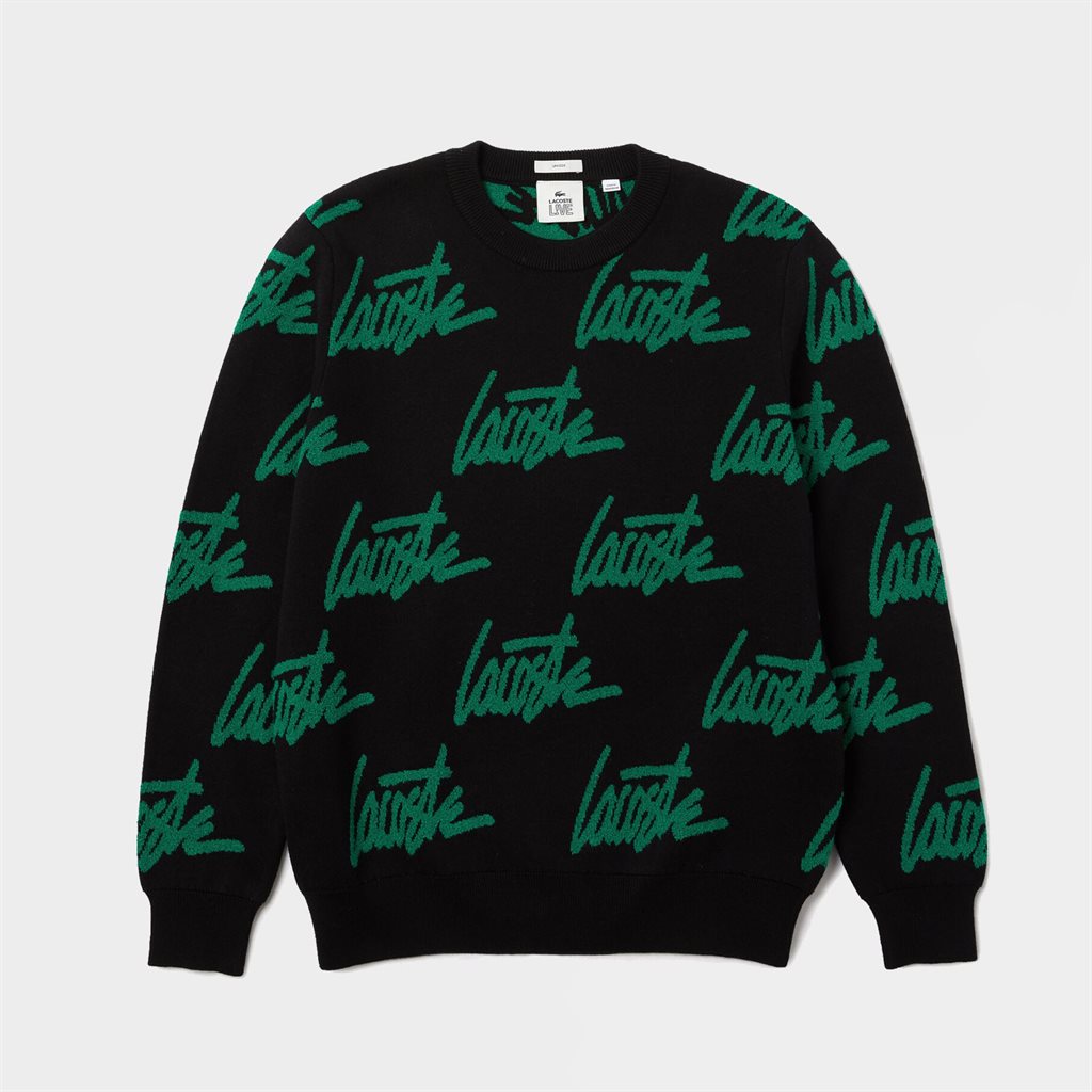 Lacoste L!VE Signature Jacquard Sweater Black (AH3129-DNQ)