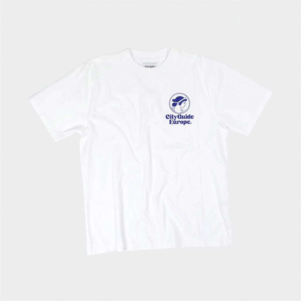 City Guide Europe Heroine Embroidery T-Shirt White/Blue (CGE-HET-WBL)