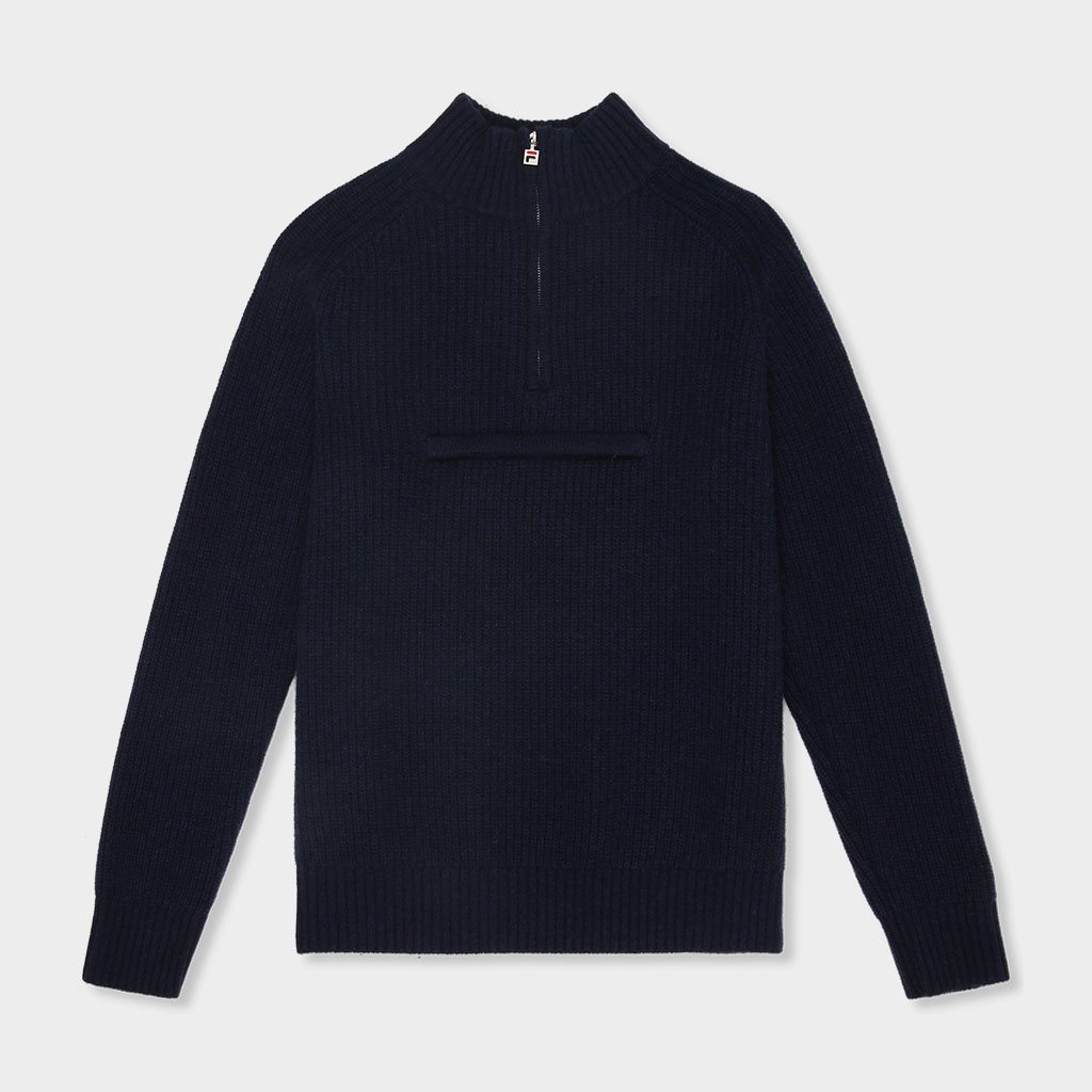 Fila Giovanni Relaxed Half-Zip Knit Sailing Sweater Black Iris (FAM133-50004X)