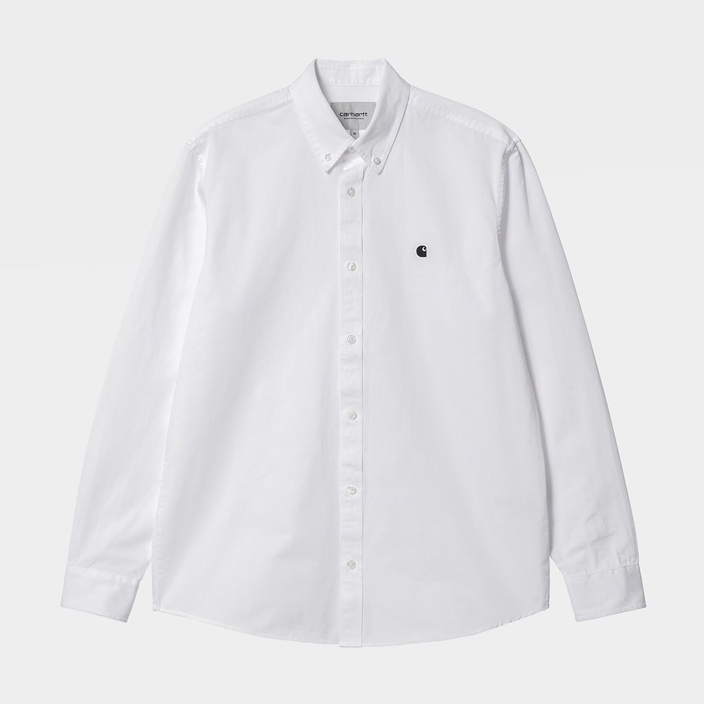 Carhartt WIP L/S Madison Shirt White (I023339-00A)