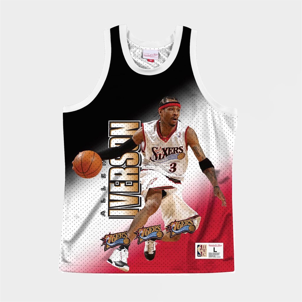 Mitchell & Ness Philadelphia 76ers Behind The Back Allen Iverson (P76WHITAIV)
