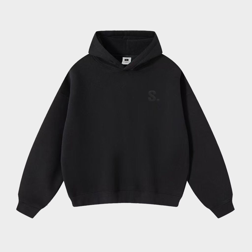 Shelta League S. Embroidered 350 Gram Hoodie Black (SHE-LSH-BLK)