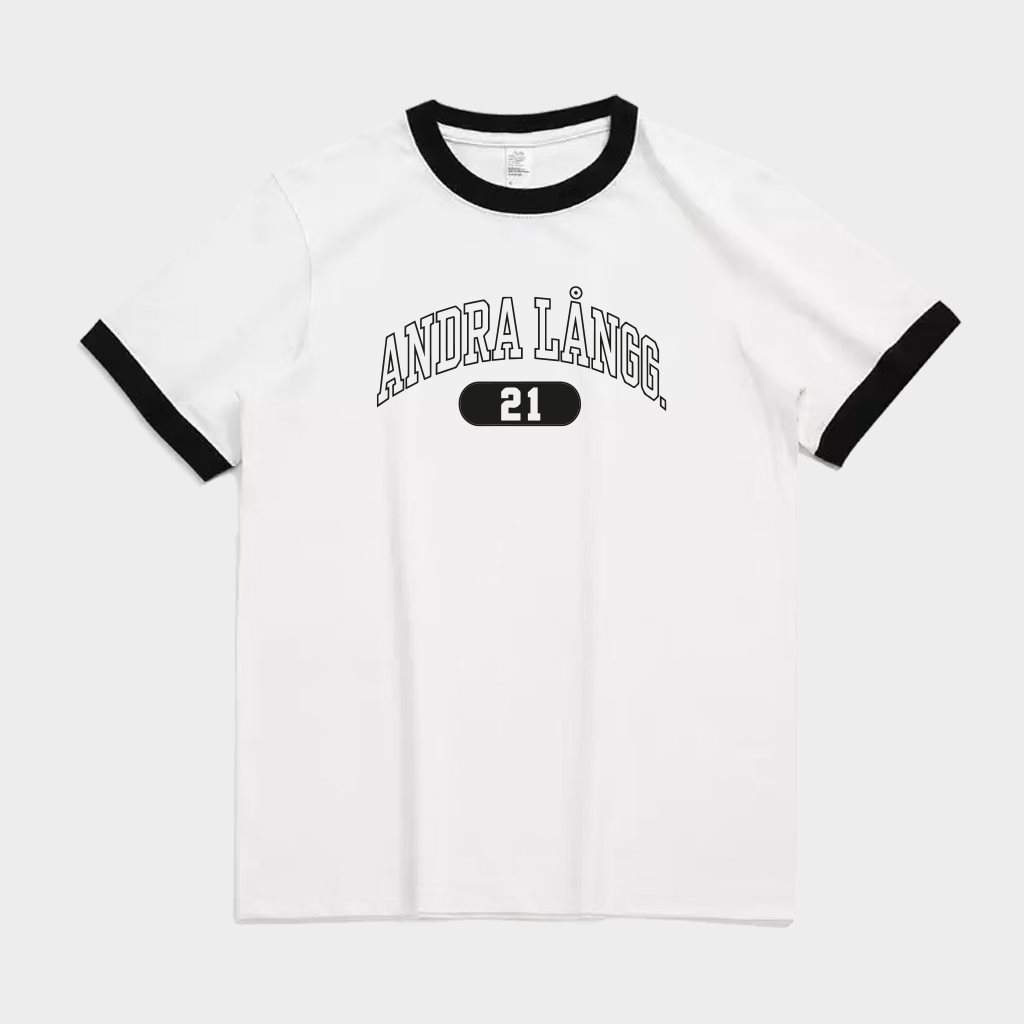 Shelta Varsity Ringer Tee Natural/Black (SHE-RIN-NBL)