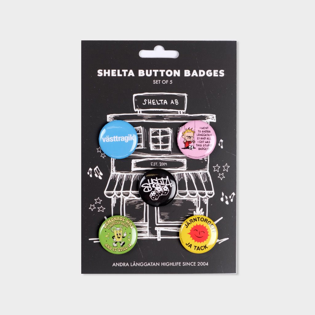 Shelta Button Badges Set Of 5 (SHE-SBB-5SET)