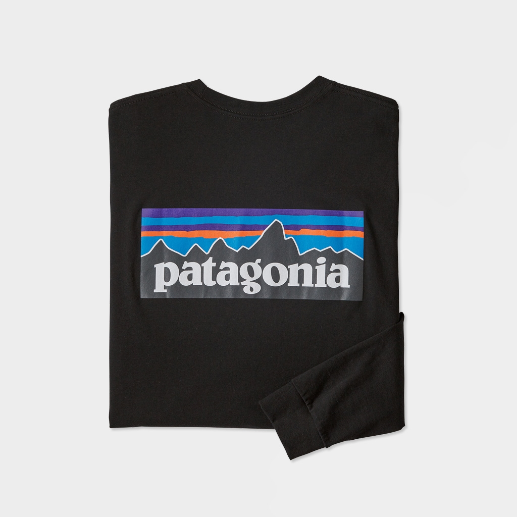 Patagonia P-6 Logo Longsleeve Responsibili-Tee Black (38518-BLK)