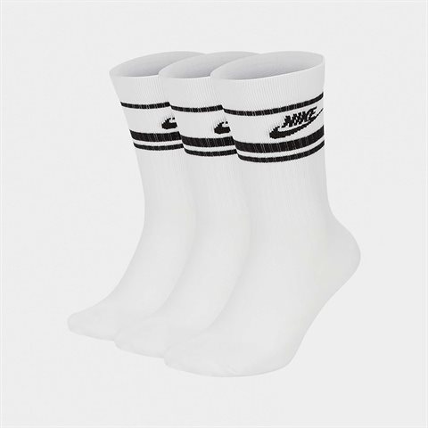 Nike Essential Stripe Sock 3-Pack White/Black (CQ0301-103)