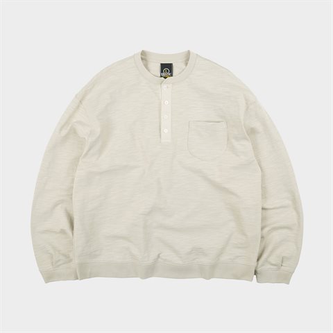 Frizmworks Slub Henley Neck Longsleeve Tee Khaki Beige (FZW2026SSTS028)